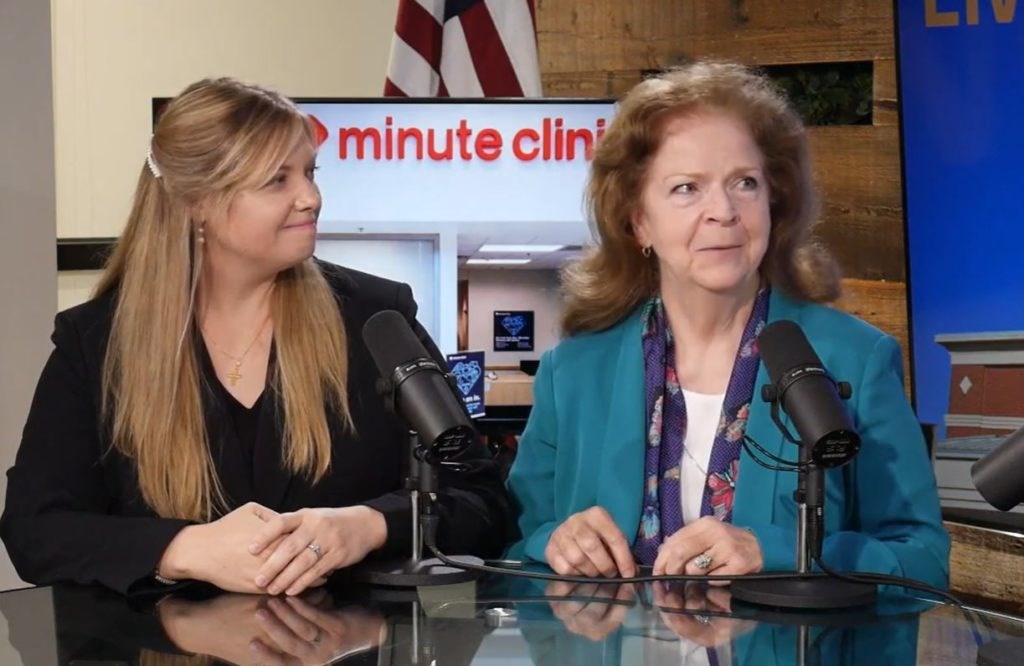 Nurse practitioner Robyn Strader (right) and First Liberty Institute counsel Christine Pratt.