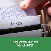 Key Tax Dates March 2023