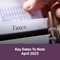 Key Tax Dates April 2023