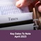 Key Tax Dates April 2023 Key Tax Dates April 2023