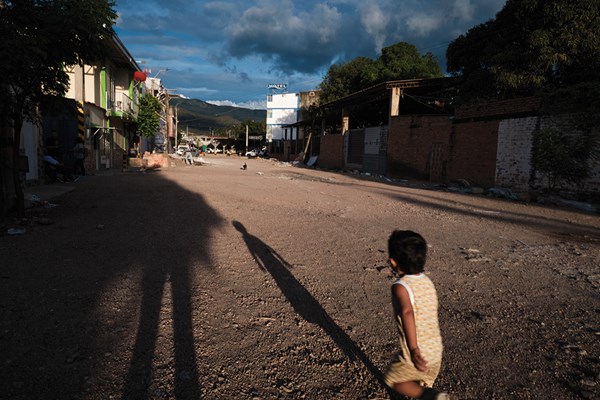 A neighborhood street outside of Iglesia para la Frontera in Cúcuta, Colombia.