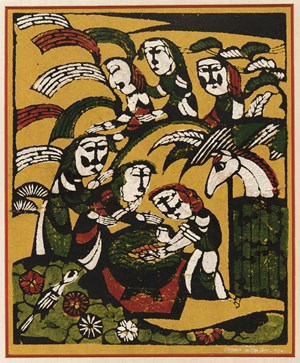 Nativity, Sadao Watanabe, Collection of the Art Institute of Chicago, 1963.