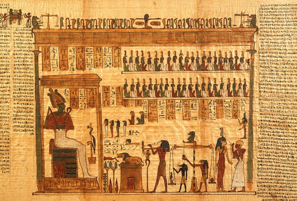 Part of an ancient Egyptian funerary text called, Book of the Dead.
