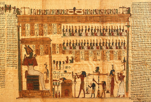 Part of an ancient Egyptian funerary text called the Book of the Dead.