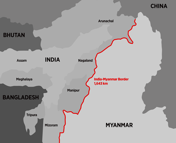 The India-Myanmar border