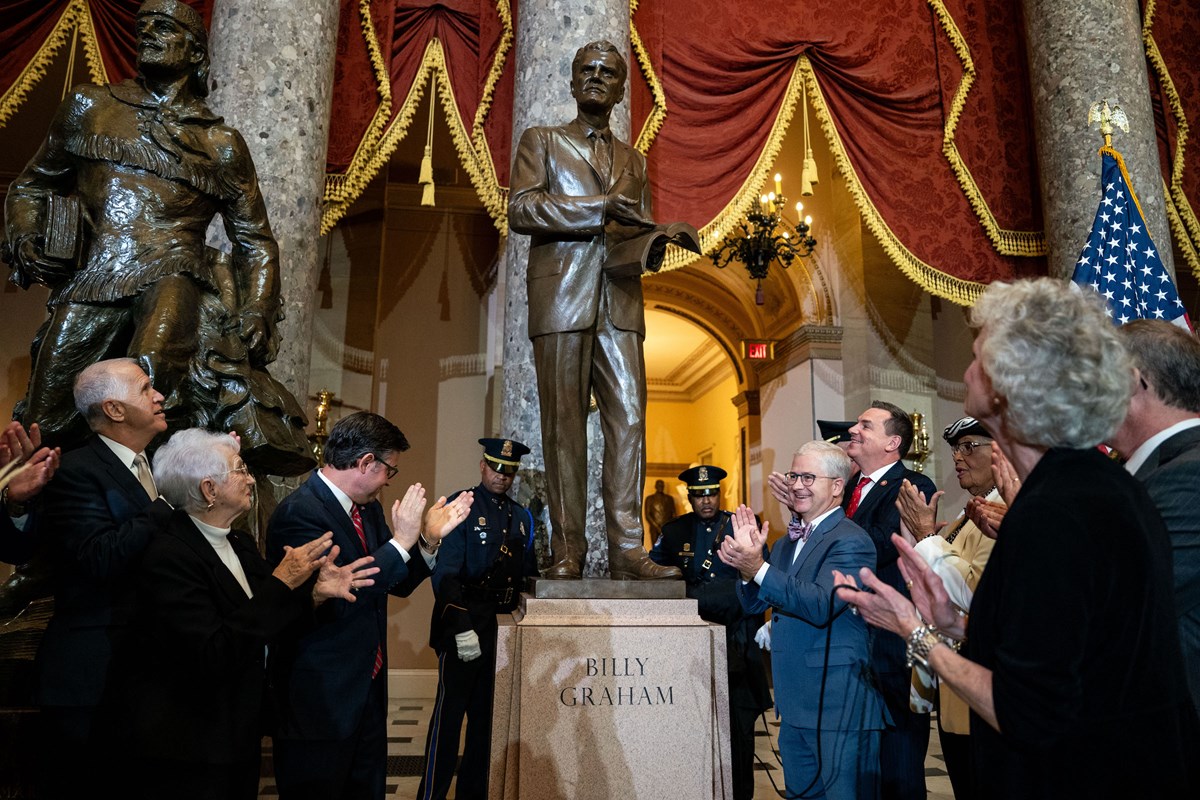 Billy Graham statue in the US Capitol