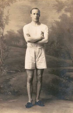 Portrait of Eric Liddell at the Olympics, July 1924.