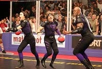 Missi Pyle, Ben Stiller, and Jamal Duff take this game seriously!