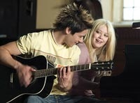 Jay (Oliver James) and Terri (Duff) make, uh, beautiful music together Jay (Oliver James) and Terri (Duff) make, uh, beautiful music together