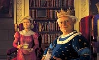 Queen Lillian (Julie Andrews) and King Harold (John Cleese)