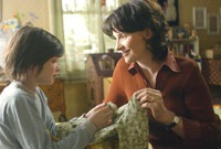 Eliza and her mom (Juliette Binoche) share a tender moment