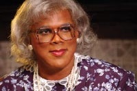 Playwright Tyler Perry as Madea, one of three roles he plays in the film