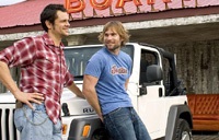 Johnny Knoxville is Luke Duke and Seann William Scott is Bo Duke