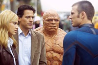 Sue (Jessica Alba), Reed (Ioan Gruffudd), Ben (Michael Chiklis), and Johnny (Chris Evans)