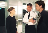 Sean Bean and Peter Sarsgaard as the captain and air marshall who try to keep Kyle calm