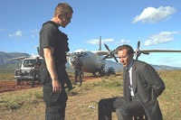 Ethan Hawke (left) as Valentine, an Interpol agent hot on Yuri's trail