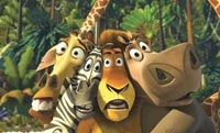 Melman the Giraffe, Marty the Zebra, Alex the Lion, and Gloria the Hippo