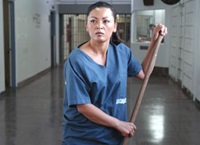 The film opens with Elpidia Carrillo as an inmate in a women's prison