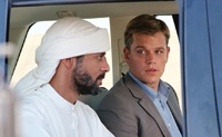 Alexander Siddig as a young Arab prince, and Matt Damon as his personal financial advisor