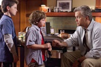 Dad (Tim Robbins) gives instructions to 10-year-old Walter (Josh Hutcherson) and 6-year-old Danny (Jonah Bobo)