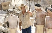 Director Mel Gibson to cast members, 'You can find more baby powder right over there, guys'