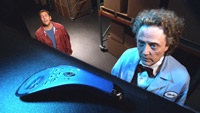 Christopher Walken, as a mad scientist, has an interesting remote control for Adam Sandler