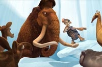 Manny the woolly mammoth (Ray Romano) gets some troubling news from Fast Tony (Jay Leno)