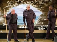 Mickey Rooney, Dick Van Dyke, and Bill Cobbs are terrific as three senior security guards