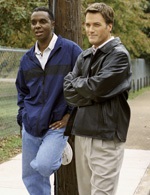 Jake (jeff obafemi carr) and Ethan take a stroll through the 'hood