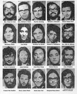 Mug shots of 20 members of the group