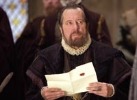 Geoffrey Rush as the Queen's trusted advisor, Sir Francis Walsingham