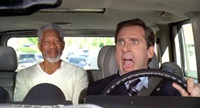 Evan Baxter (Steve Carell) gets a surprise visit from God (Morgan Freeman)