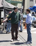 Director Ben Affleck on the set with younger brother Casey