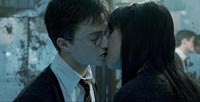 Harry gets his first kiss, with Cho (Katie Leung)