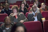 The two old friends share some laughs at the theater