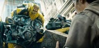 Bumblebee, an Autobot, helps Sam in the battle