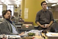 Robert Downey, Jr., and Jake Gyllenhaal as employees of The San Francisco Chronicle