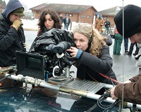 Director Courtney Hunt on set