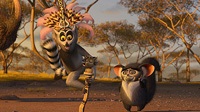 King Julien (Sacha Baron Cohen) and Maurice (Cedric the Entertainer)