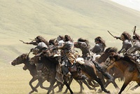 Genghis Khan and his men are off to war