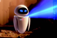 The sleek EVE catches WALL•
E's eye