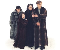 Anna (second from right) and the other children: Skandar Keynes as Edmund, Georgie Henley as Lucy, William Moseley as Peter
