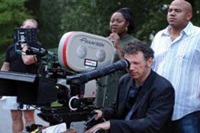 Director Darren Grant filming on the set
