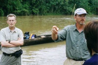 Mart Green (left) and Steve Saint in Ecuador
