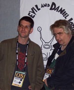 Director Jeff Feuerzeig and Daniel Johnston at the Sundance premier of the film