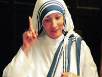 Hussey captured many of Mother Teresa's mannerisms
