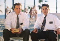 Lucas Fleischer and Ignacio Serricchio as Mormon missionaries in Santa Monica