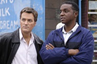 Michael W. Smith and jeff obafemi carr in a scene from the movie