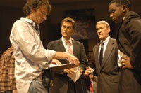 Director Steve Taylor with Smith, J. Don Ferguson, and carr