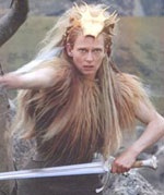Tilda Swinton as the White Witch, dressed—and armed—to kill